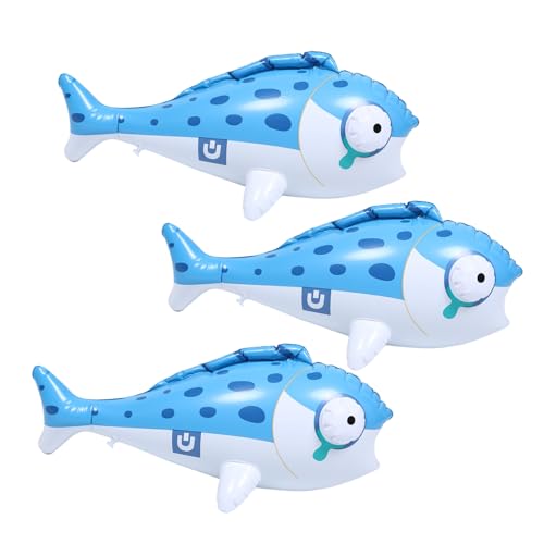 Portatile e versatile: leggero e facile da trasportare, questo giocattolo gonfiabile a forma di pesce può essere utilizzato in vari contesti, vasche da bagno di casa alle piscine all'aperto, offrendo un divertimento acquatico senza fine, giocattoli a forma di pesce, decorazioni per feste tropicali