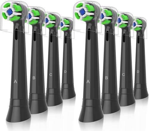 iO Replacement Heads Compatible with Oral B iO Electric Toothbrush, Toothbrush Head for Oral b iO 2 3 4 5 6 7 8 9 10 Series (8 iO Black)