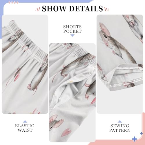 Adorable Mice Sweet Cake Pajama Pants Soft PJ Bottoms Lounge Pants for Sleepwear Sport Size 6–14 Years4