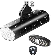 Bike Headlights with Turn Signals, Compatible with Garmin/Gopro Mount 2000 Lumen Bike Light Recha...