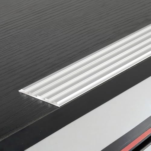 NuoNxuo 90cm 3本 フロア 見切り 材 アルミ合金 フラット階段踏面滑り止めストリップ 幅39.5mm 49.5mm フロアタイル 見切り材 耐久性 抗腐食 抗酸化 フローリング カーペット 敷居用 トランジションストリップ(C,幅49.5mm