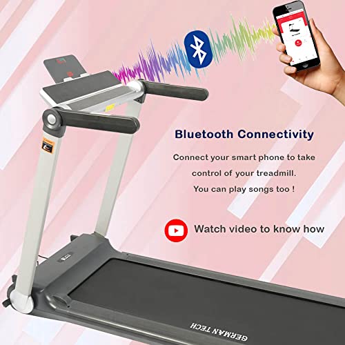 Image of Excel i20 Home Treadmill | Bluetooth Connected - Controlled by Mobile | 2.5 HP Powerful Motor, Speed 1-14 KMPH, User Weight 90 Kg, Easy Installation (DIY)