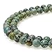 Produktbild jartc Perlen Für Energie Armbänder Yoga Armband Armband DIY Perlen Afrikanischer Türkis 45 Stück, 34 cm, 8 mm