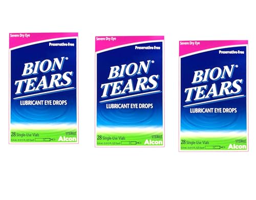 Bion Tears Lubricant Eye Drops Single Use Vials - 28 ct Pack of 3