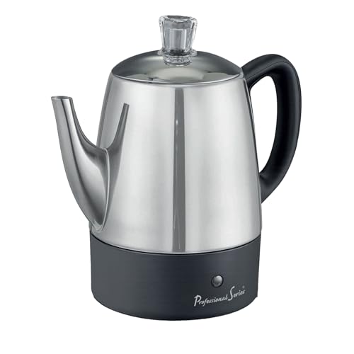Professional Series Percolator 4-Cup Keep Warm Function, Indicator Light, Stainless Steel Body PS-CU008