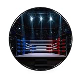 Round Rug Nursery Area Rugs Boxing Fight Ring Play Room Mat Non-Slip Floor Mats Soft Absorbent Carpet for Living Room Bedroom Kitchen Polyester 3Ft