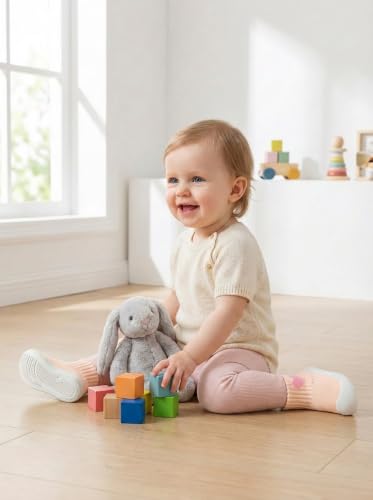 Image of Baby Sock Shoes Toddler Walking Slippers with Soft Rubber Sole