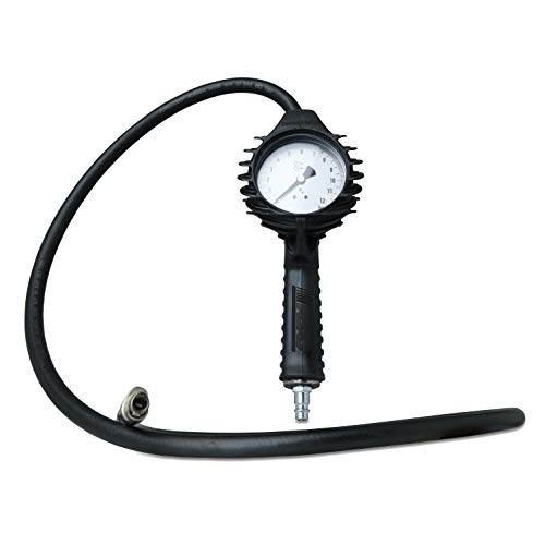 ABAC Gonfleur Pneu PRO - Homologué CEE - Manomètre 80 mm - Tuyau 1.5 m - Usage Professionnel (Voitures, Camions) - Poids : 0.9 kg