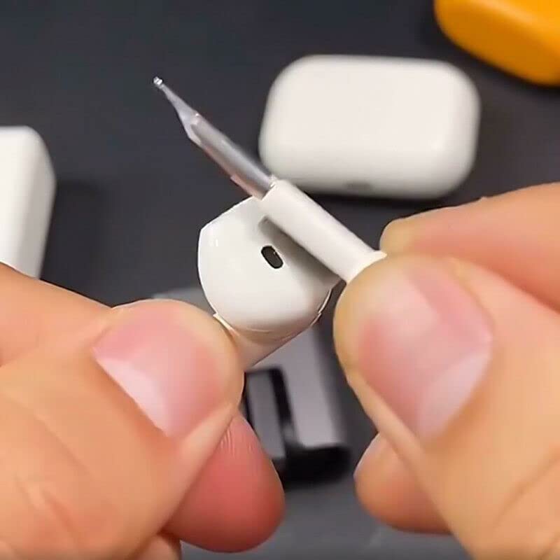 Image of Bluetooth Earbuds Cleaning Pen Tool /Kit for Airpods, 3 in 1 Multifunction and Soft Dust Removal Brush Pen, Earwax, Earphones, Case, Keyboards, Camera, Mobile Phone Etc