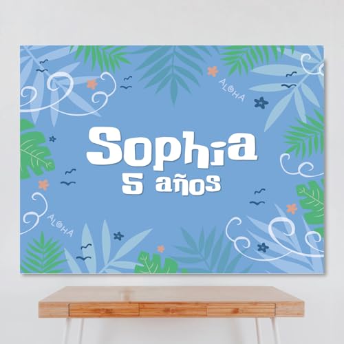 Genérico Cartel Personalizado Stitch, 100x80 cm, Pancarta