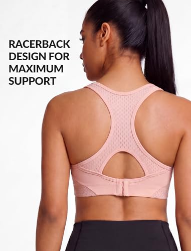 Image of Yvette Sports Bras for Women High Impact Support Racerback Sports Bra Plus Size No Underwire for Running Workout