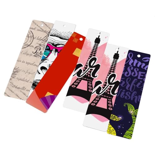 Marque-pages singe cool vecteur avec pompons pour livre et lecture créative - Lot de 6