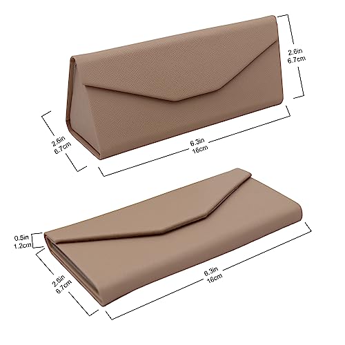 Image of Real Sic Glasses Case for Men and Women - Magnetic Folding Hard Shell Sunglass Holder - Inspired by Solid Color