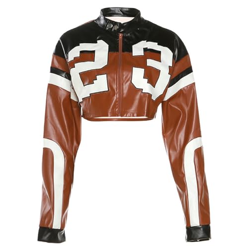 Veste moto femme automne pour vos sorties urbaines élégantes en cuir marron