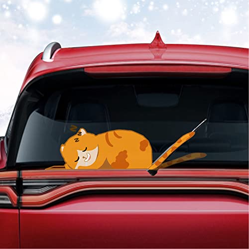 Autocollant mignon pour essuie-glace arrière de voiture avec chien et chat, autocollant déco avec queue qui remue de Nouiroy, autocollants drôles pour chien...