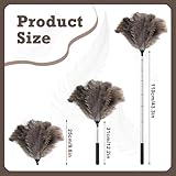 KWJEIULSOQ Feather Duster Extendable 35-110cm Ostrich Feather Dusters For Cleaning, Long Duster For High Ceilings,Lamps, Cabinets, Furniture - Image 2