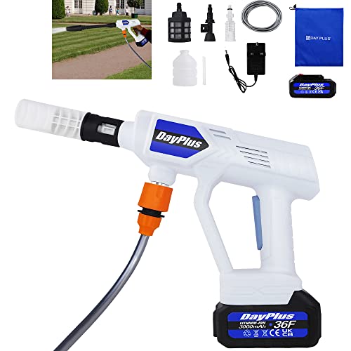 Cordless Pressure Washer,Portable Pressure Washer with 2 Rechargeable Batteries & Toolbox-Durable Hose with Filter-Powerful Jet -Cordless Power Cleaner, Max 652PSI, with Carry Bag