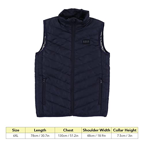 Colete aquecido ANKROYU, colete de aquecimento elétrico de fibra de poliéster com 17 áreas, colete a