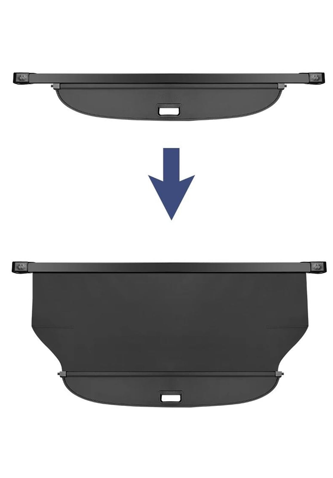 Générique Cache-Bagages Couverture De Coffre Rétractable pour Toyota pour Yaris pour Cross 2023+ Couverture Porte-Colis Bouclier Étanche Confidentialité Couverture Chargement Voiture(Model 02)