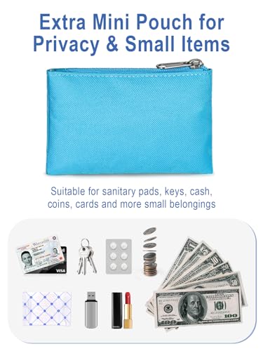 Image of Heavy Duty Clear Backpack For School, 17 Inch Clear Bookbag For Kids Boys Girls Women Men, Large See Through Backpack With An Extra Pouch Accessories, Multi-Pockets Tranparent Bag, Light Blue