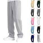 Joggers for Men UK Tracksuit Jogging Bottoms Straight Leg Open Hem Joggers Uncuffed Elastic Waist Drawstring Sweatpants Workout Gym Track Pants Casual Fleece Winter Trousers Grey XL