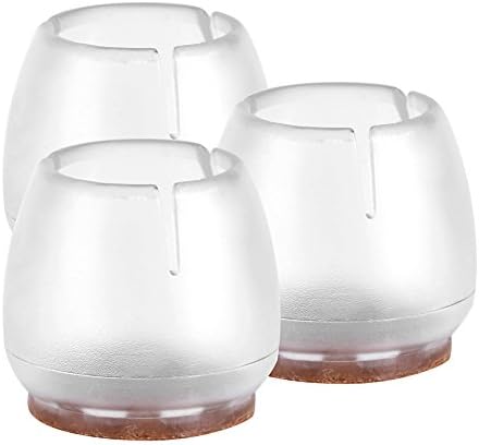 Miniatura 5 de 16 piezas de PVC transparente para silla de mesa, patas de muebles, antideslizantes, protectores de suelo (0.472-0.630 in)