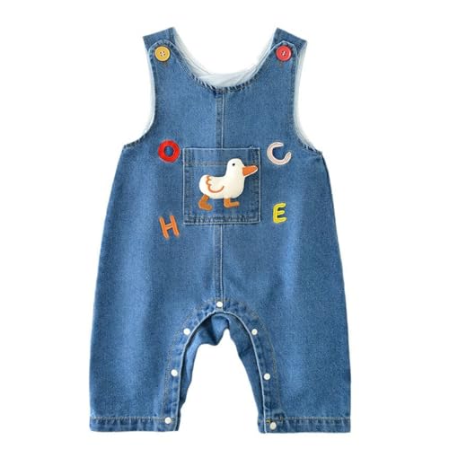 Salopette en jean bébé fille garçon en denim souple pour les tout-petits de 6 mois à 3 ans
