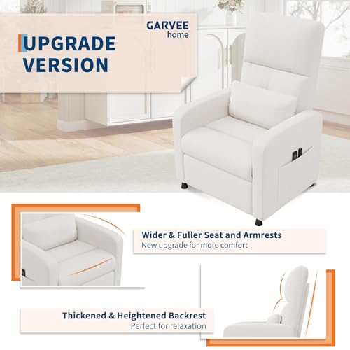 Sillón Ajustable Recliner Blanco miniatura 7