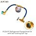 Aupoko R1234YF Refrigerant Charge Hose Kit, with 1/2’’ LH Self-Sealing Can Tap Opener, R1234YF Low Side Quick Coupler, for Air Condition Refrigerant System