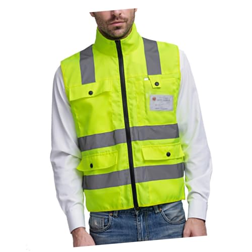 Gilet de sécurité entièrement ajustable et confortable jaune fluo