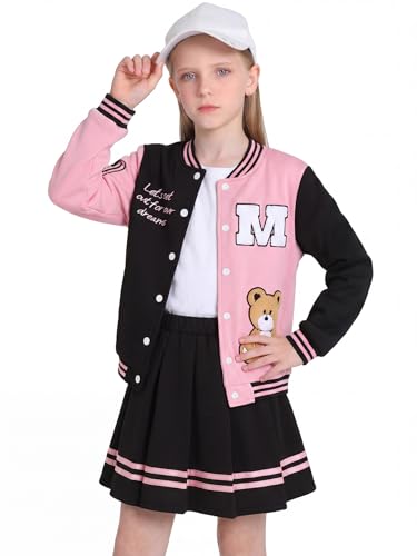 PureChapter Girls Baseball Jacket and Skirt Set