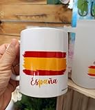 Taza de cerámica 'Bandera España'. Original. Diseños propios. Personalizados.