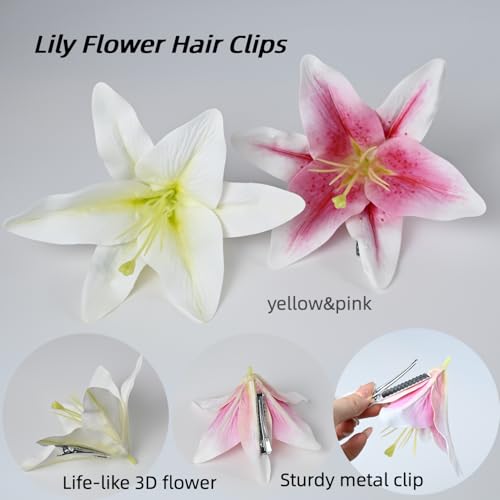 Set de 3 Pinzas para el Pelo con Flores y Concha Dorada miniatura 3