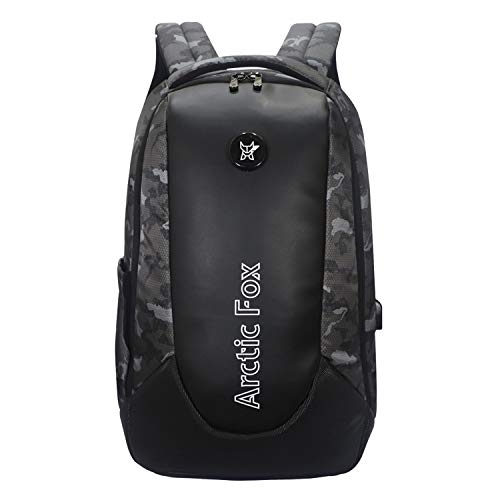 Image of Arctic Fox Alarm Zipper System | Anti-Theft Backpack with USB Charging Port | 15.5 Inch Laptop Bag (Camo Black)