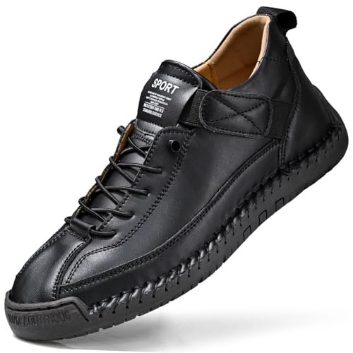 Image of Womens Casual Shoes Ankle Chukka Boots Slip On Breathable Loafers Handmade Fashion Sneakers Mid top Walking Driving Flats Shoes