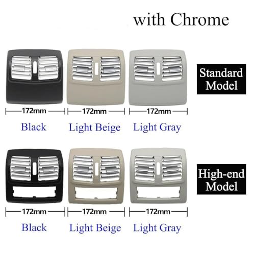 Rejilla de ventilación de aire premium con panel cromado beige para Benz E260 E300 E320 2