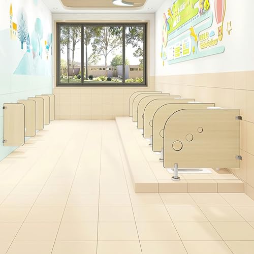 Partición de orinal de madera que elimina humedades en baños escolares 5