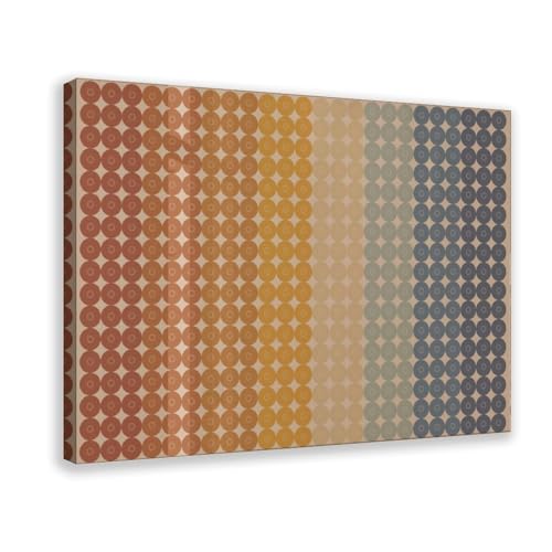 Mid Century Modern Geometric Circle Abstract Wall Art Canvas Prints