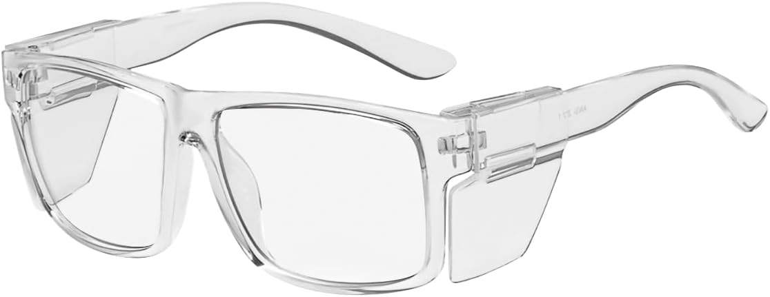 UV400 Photochromic Safety Glasses with Removable Side Shields, Blue Light Blocking