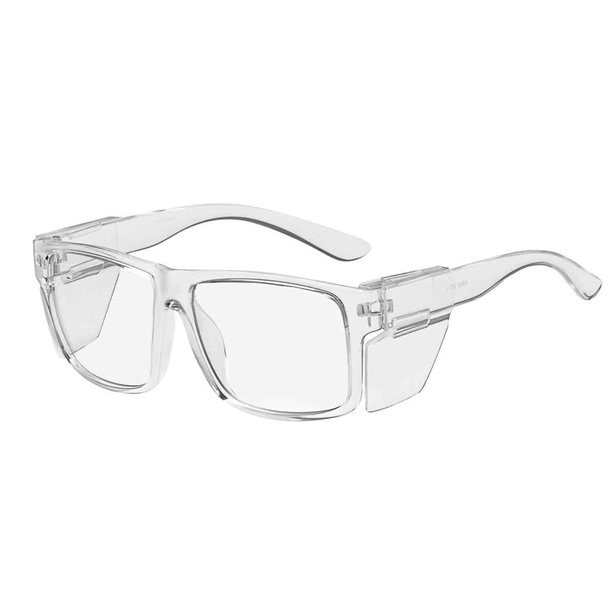 UV400 fotochromowe okulary ochronne ze zdejmowanymi osłonami bocznymi, blokujące niebieskie światło