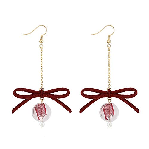 Preisvergleich Produktbild Fxqerding Einfache Herbst Und Winter Persönlichkeit Bogen Ohrringe Weibliche Glühbirne Ohrringe