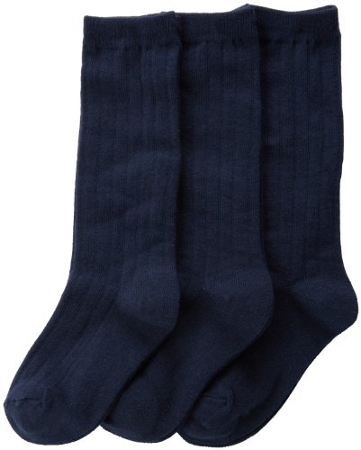 Country Kids Little Girls' Ribbed Knee Socks 3 Pair