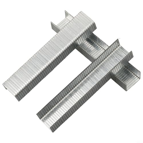 Eawfgtuw Para 1000 grapas de acero en forma de U, en forma de puerta y en forma de T para grapadora, 12 mm/8 mm/10 mm para muebles de madera, bricolaje, hogar, taller, compatible con clavos de puerta