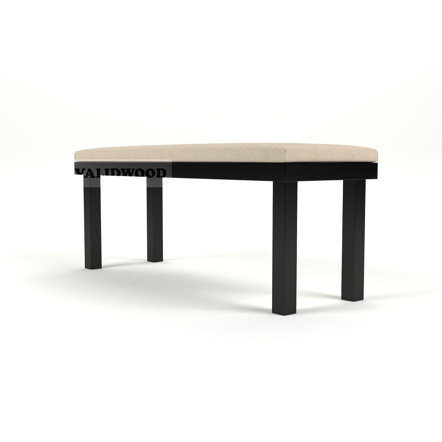 VALID WOOD Solid Wood 3 Seater Bench for Living Room Dining Room Hallway | Wooden Bench for Drawing Room Home | Dining Table Bench 3 Seater | Walnut Finish 3