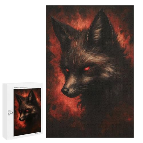 Puzzle 1000 PCS Dark Kitsune : jeu adulte et déco fox spirit