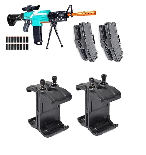 2 Pack Magazine Holder Sprung Bolt-on Design Durable Reinforced Polymer Clip (Black)