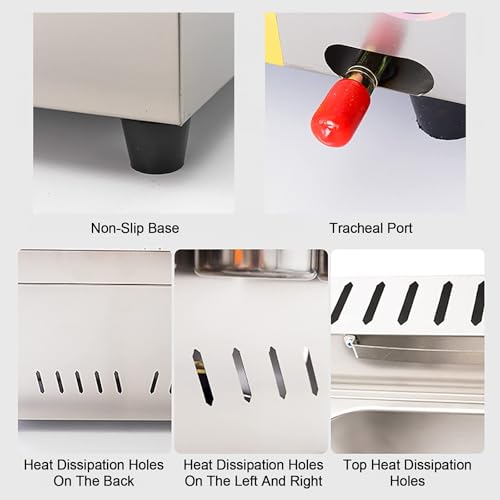 Kommerzielle Doppel-Gas-Fritteuse, Edelstahl-Arbeitsplatten-Fritteuse – 10 l + 10 l, LPG-Gasfritteuse für Pommes Frites, Restaurant, Zuhause, Küche – Bild 7