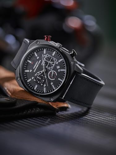 Image of French Connection Chronexis Black Dial Chronograph Watch for Men - FCB19BBL