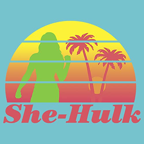 Marvel Girl's Retro Sunset She-Hulk T-Shirt2