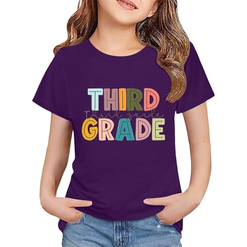 Shirts Toddler Baby Boys Girls Short Sleeve Tops Color Letter Print T-Shirts Summer Tops Kindergarten Tee - Main Image